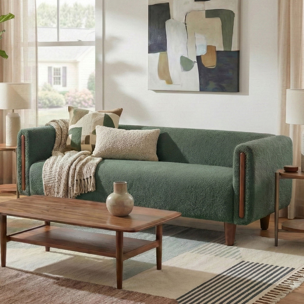 3 Seater Sofa With Armrests For Living Room