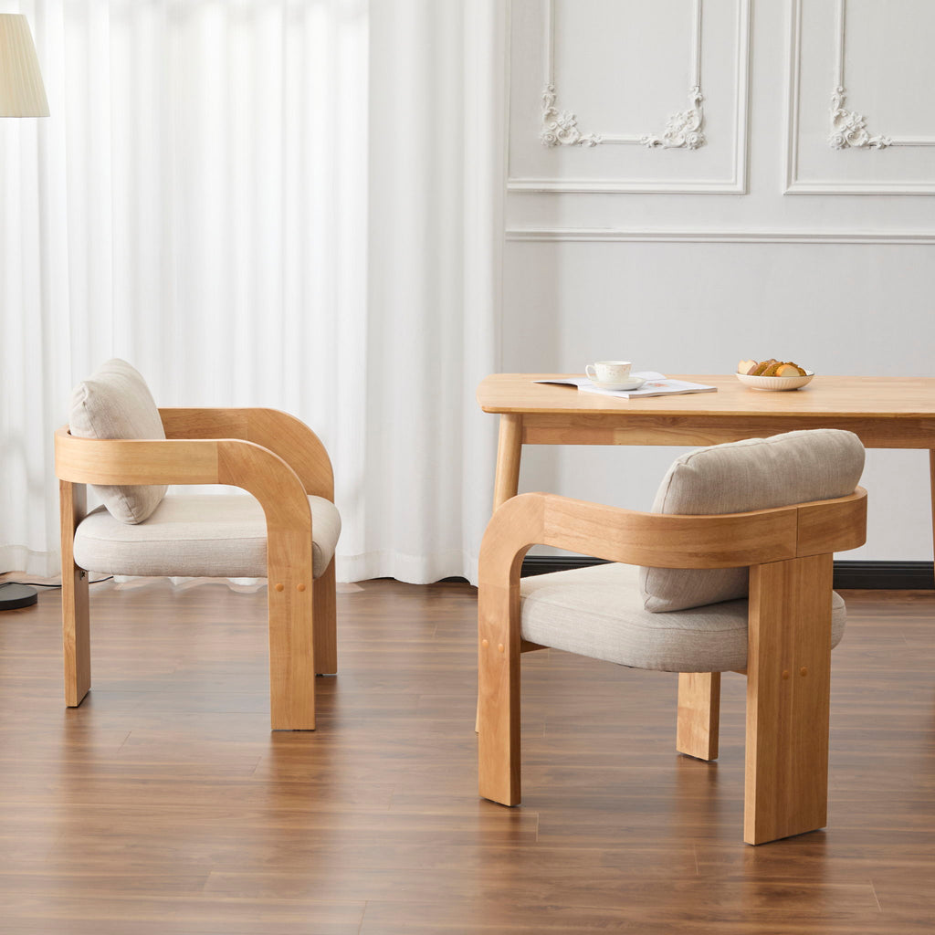 2 Pack Dining Chairs With Pillow Back