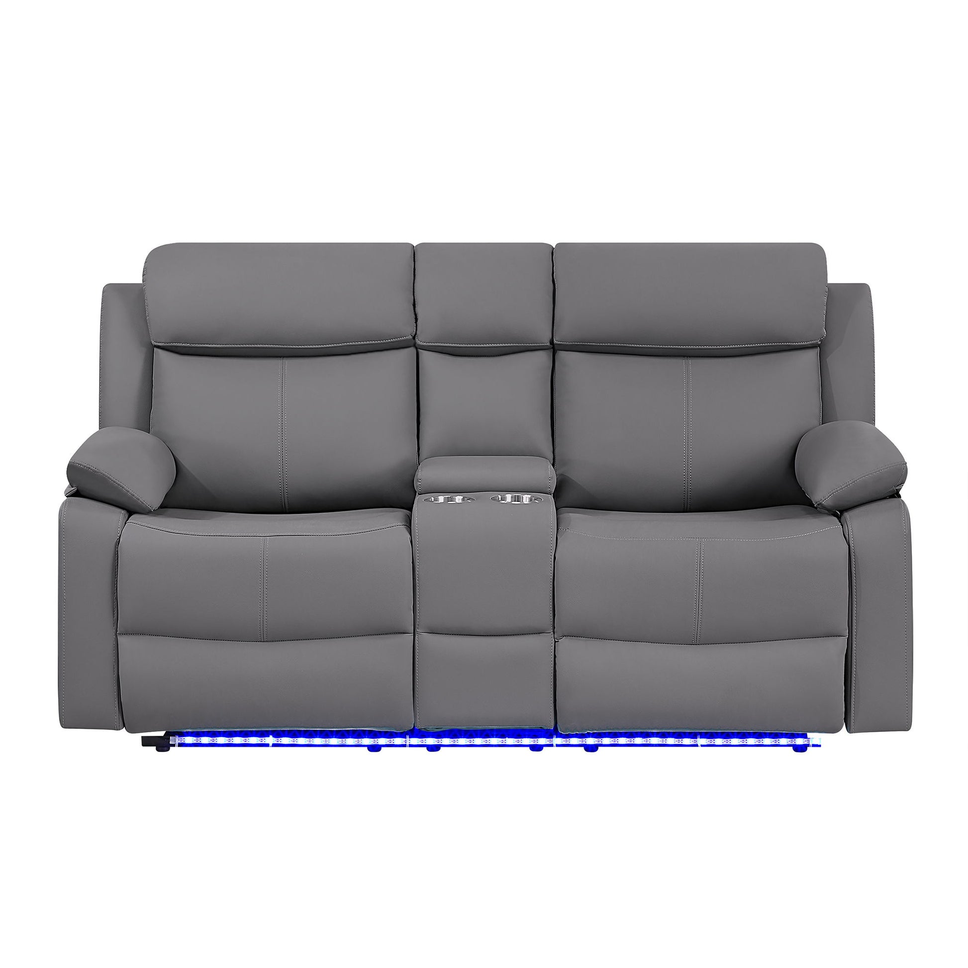 Blanche - Reclining Set With LED Lights With Pillow Top Arms