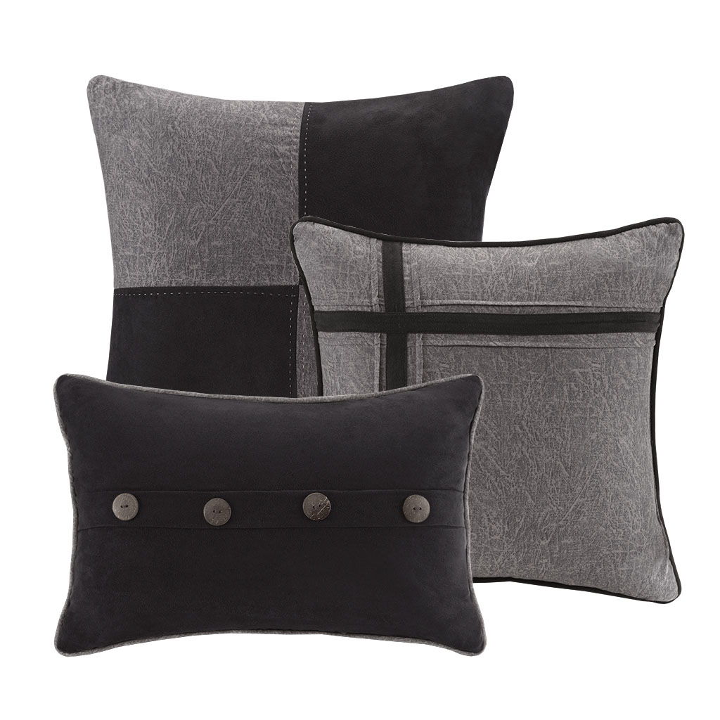Boone - Queen 7 Piece Comforter Set - Gray