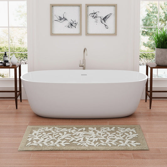 Serene - Cotton Tufted Bath Rug - Taupe