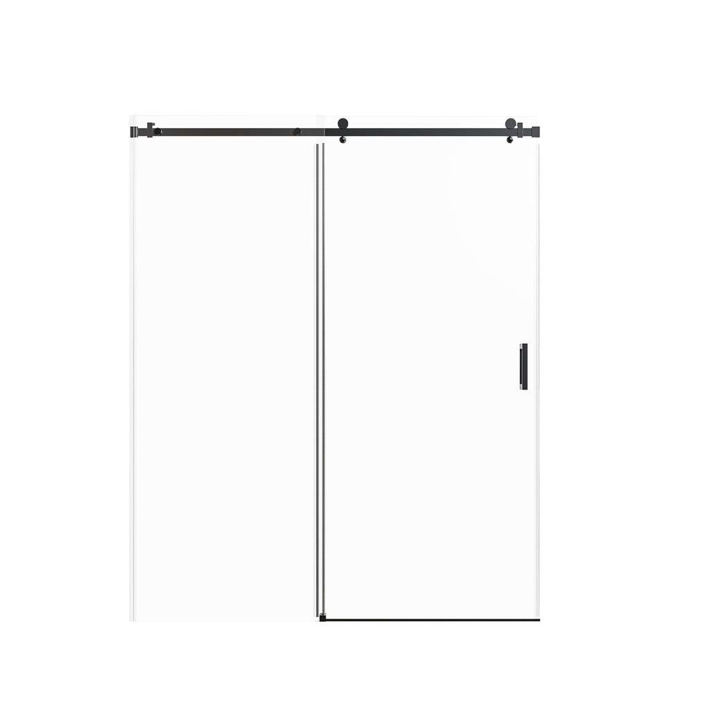 Frameless Single Sliding Shower Door, Sgcc Tempered Glass, Reversible
