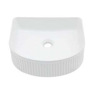 Vessel Bathroom Sink With Design - White