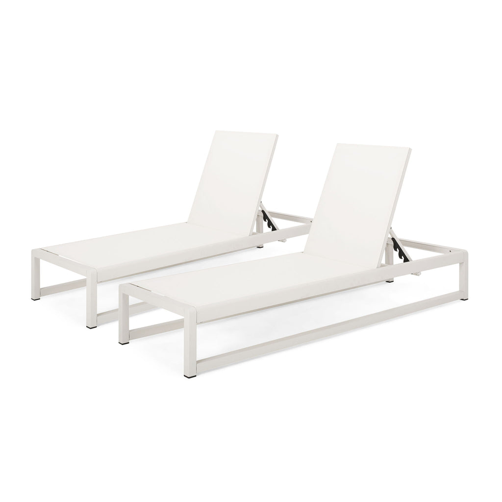Outdoor Nylon Chaise Lounge, (Set of 2)