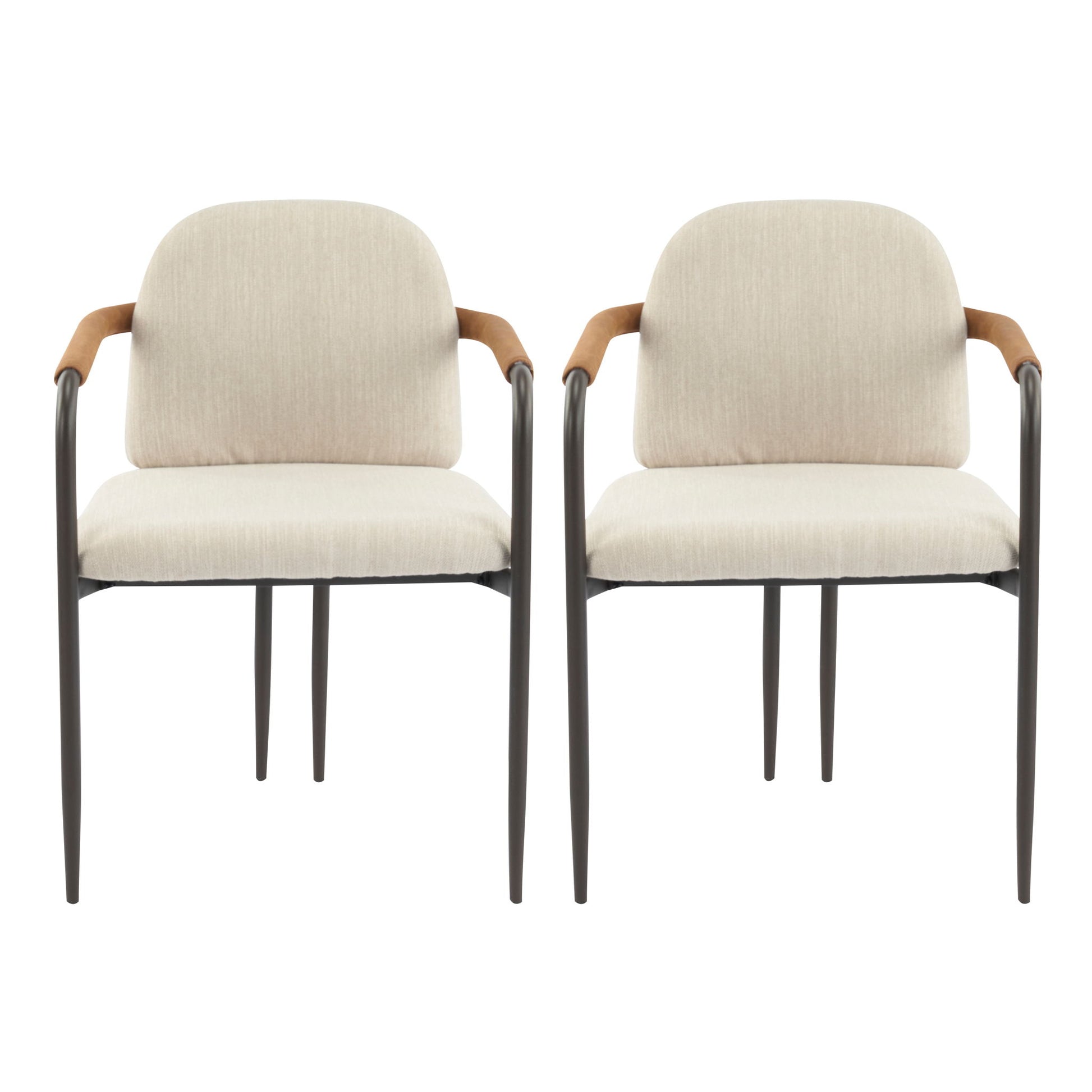 Modern Dining Chair Set With Durable Iron Frame And Comfortable Fabric Upholstery
