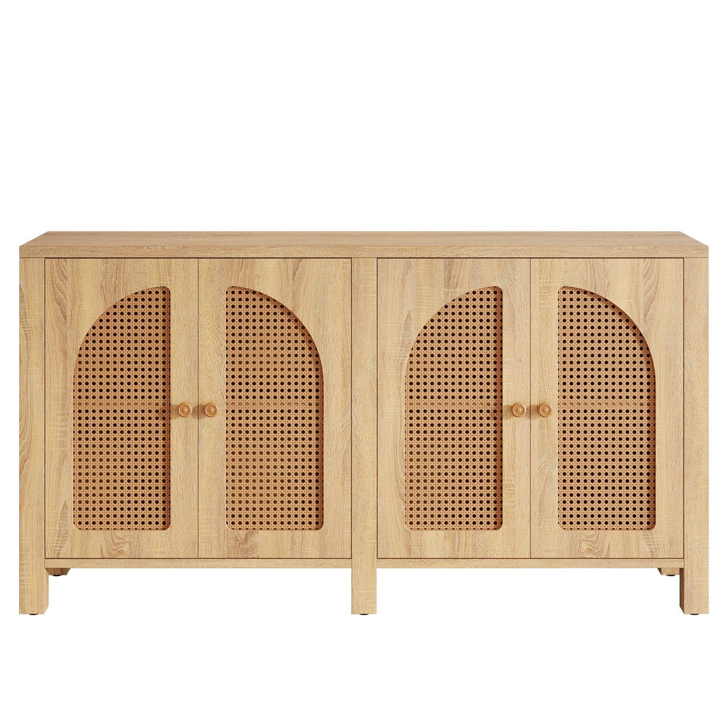 Buffet Sideboard Cabinet With 4 Doors, Console For Living Room - Natural