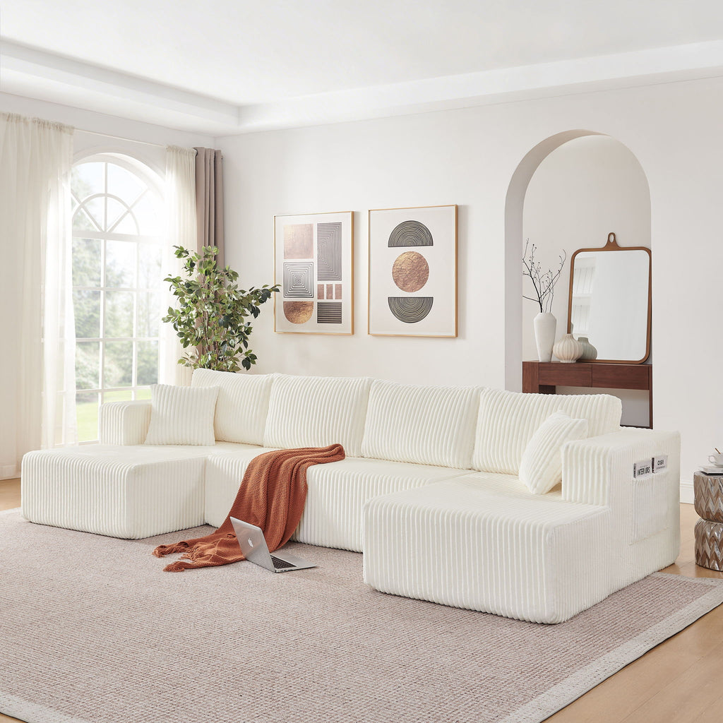 U - Shaped Modular Sectional Sofa For Living Room