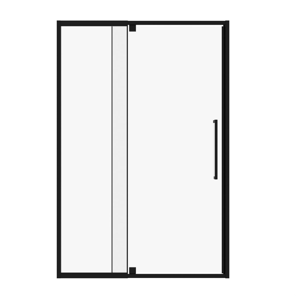Semi Frameless Pivot Hinged Shower Door, Reversible Design