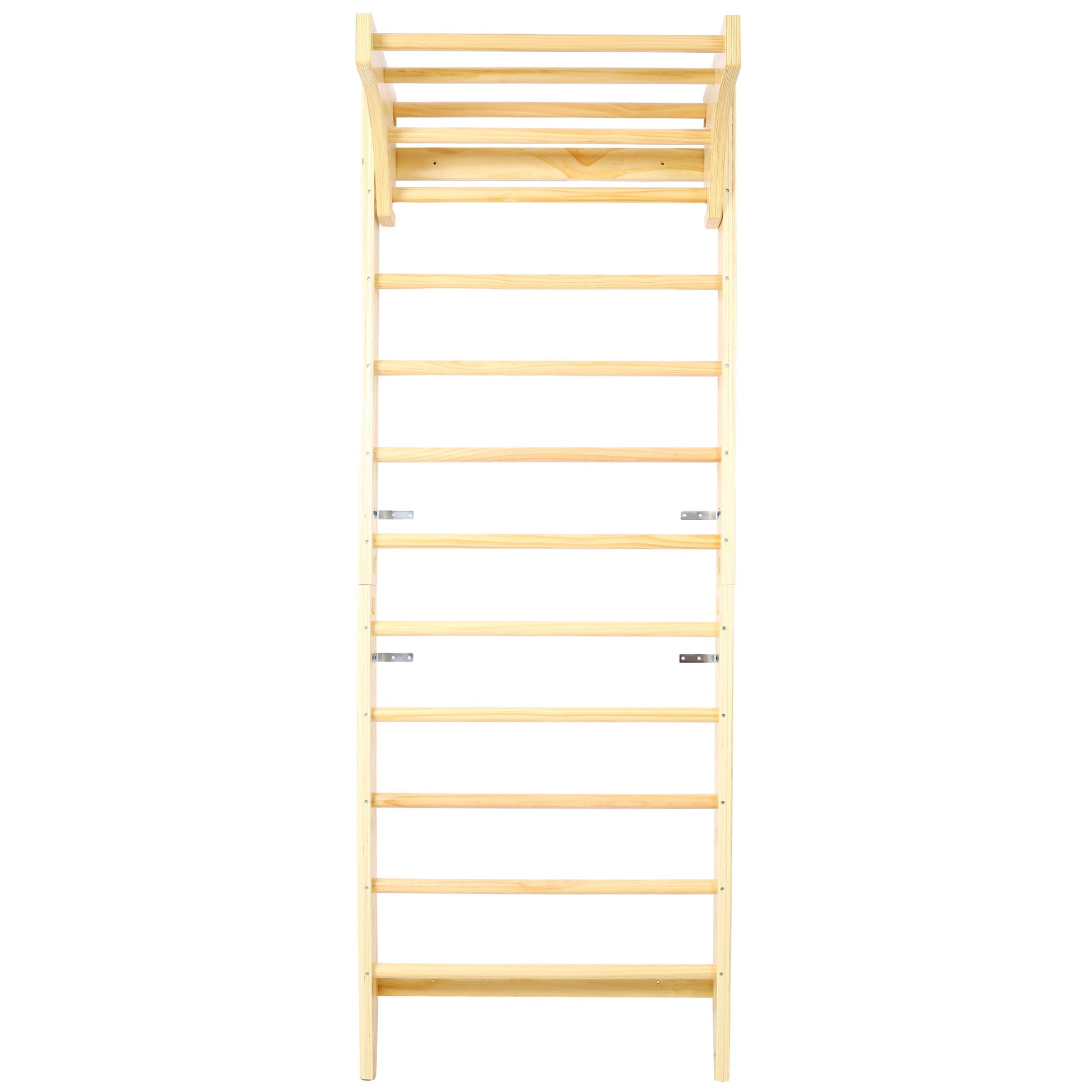 Swedish Ladder, Stall Bars Set For Physical Therapy & Gymnastics - Natural