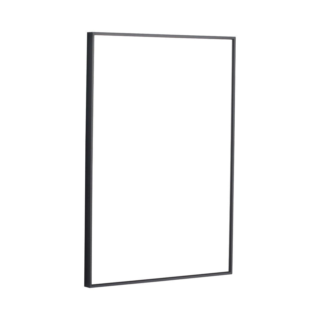 20" Rectangular Wall Mounted Mirror - Black