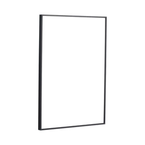 20" Rectangular Wall Mounted Mirror - Black