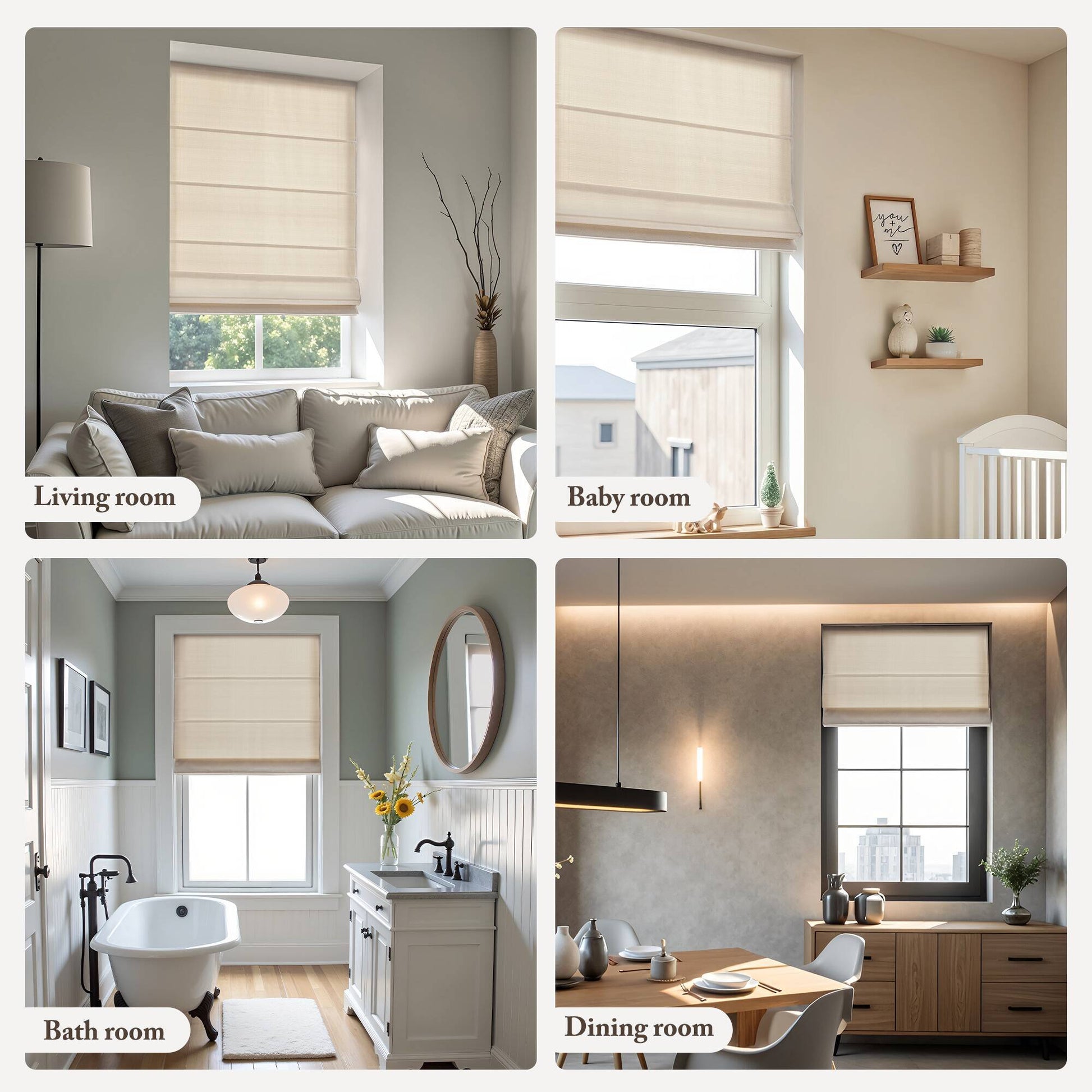 Galen Matte - 27x64" Cordless Roman Blind Galen Matte Fabric - Matte Ivory