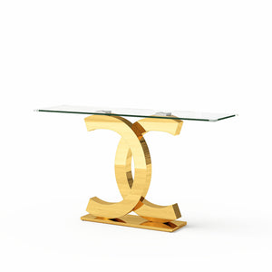 Dual C - Shaped Console Table