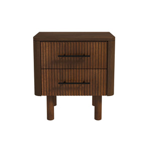 Logan - Nightsd Bed Side Tables With 2 Drawers - Brown