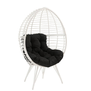 Galzed - Patio Lounge Chair - Black / White