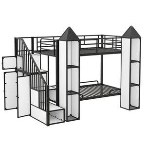 Castle Shaped Bunk Bed With Wardrobe And Storage