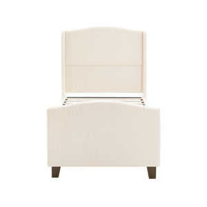 Platform Bed Frame With Tall Headboard And High Footboard