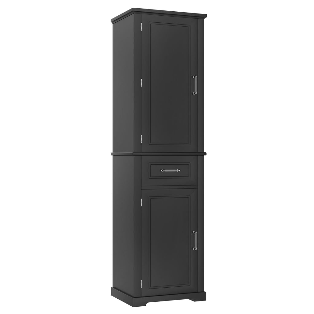 Tall Freestanding Bathroom Storage Cabinet With Adjustable Shelf, 2 Door Design