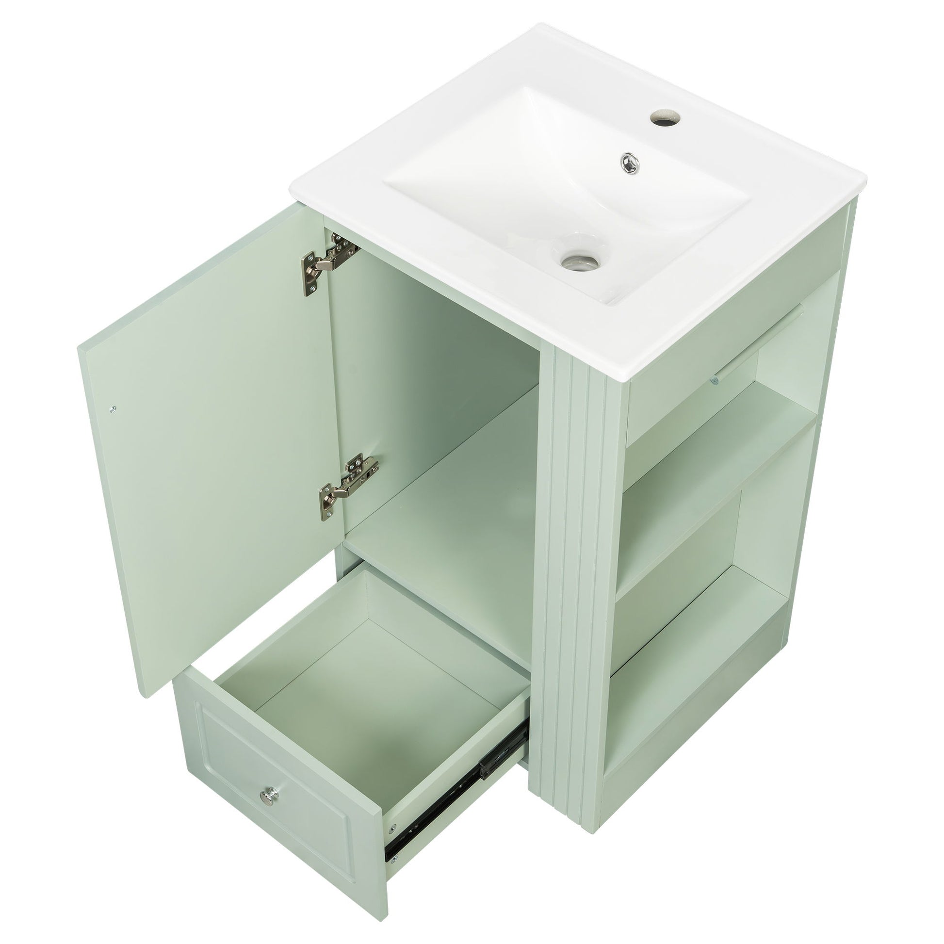 Modern Freestanding Bathroom Vanity With Sink, Soft-Close Drawer, Towel Bar