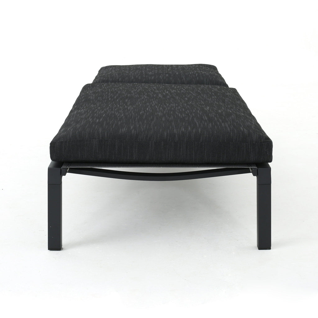 Modern Chaise Lounge With Wate Resistant Fabric Cushions