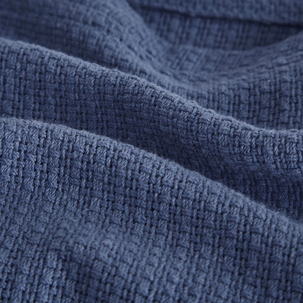 Freshspun Basketweave - Blanket - Navy