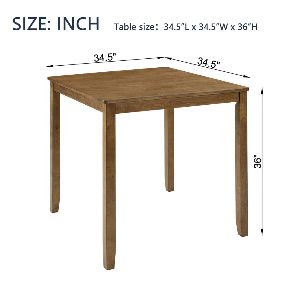 Dining Square 4 Person Counter Height Table, Only The Table - Oak