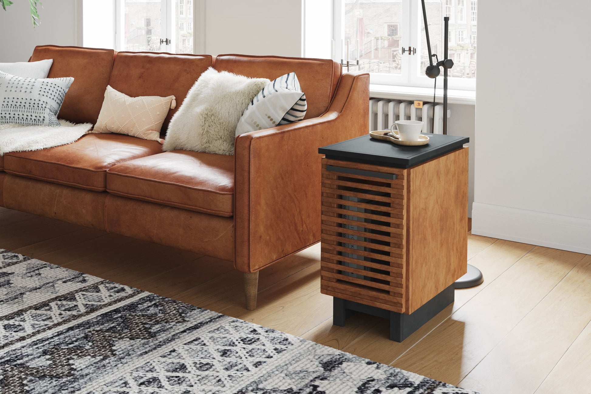 Chairside Table - Black / Bourbon