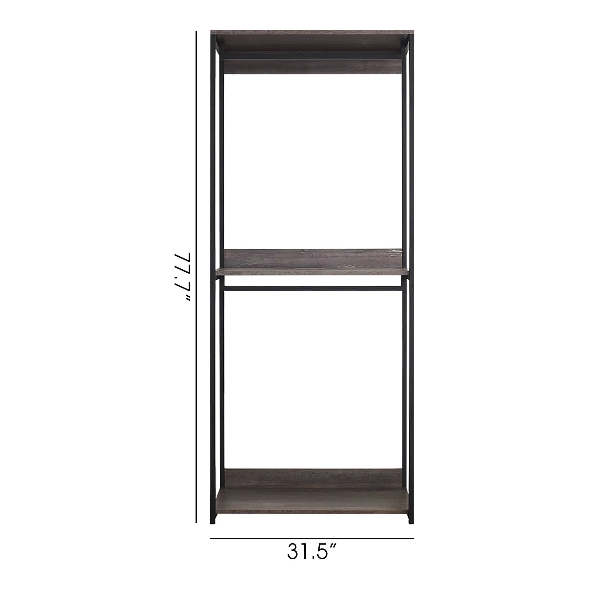 Monica - Farmhouse Industrial Wood Walk In Closet