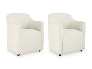 Radkin - Dining Upholstered Arm Chair (Set of 2) - Off White