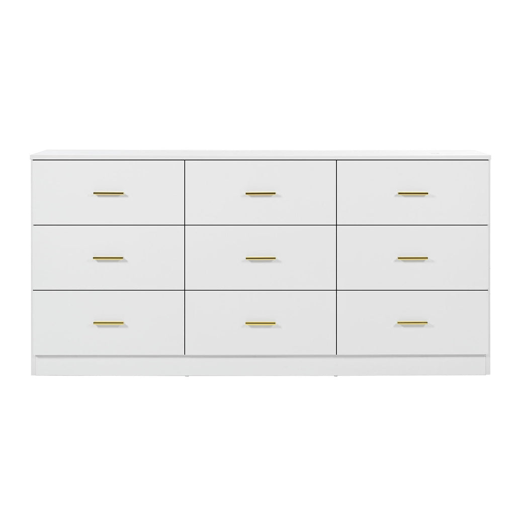 9 Drawer Dresser, Ample Storage For Bedroom