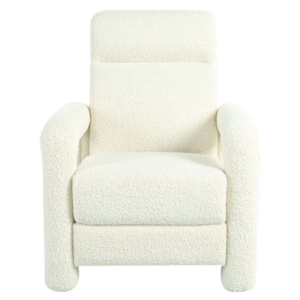 Push Back Recliner Armchair Upholstered Recliner Chair Single Sofa With Adjustable Backrest