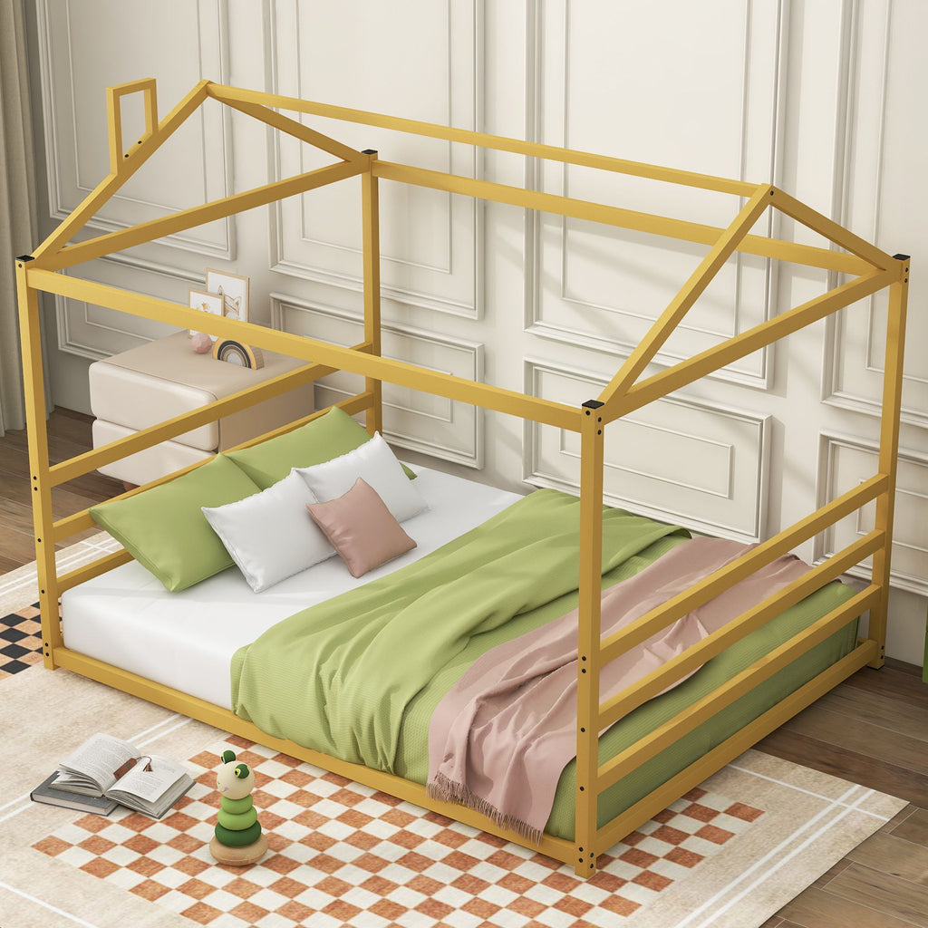 Metal House Shape Platform Bed