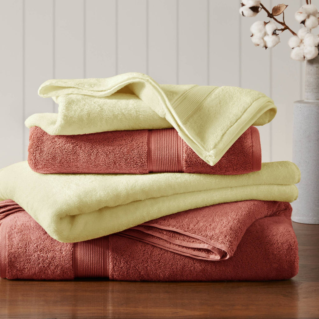 800GSM - 8 Piece Antimicrobial Towel Set - Yellow