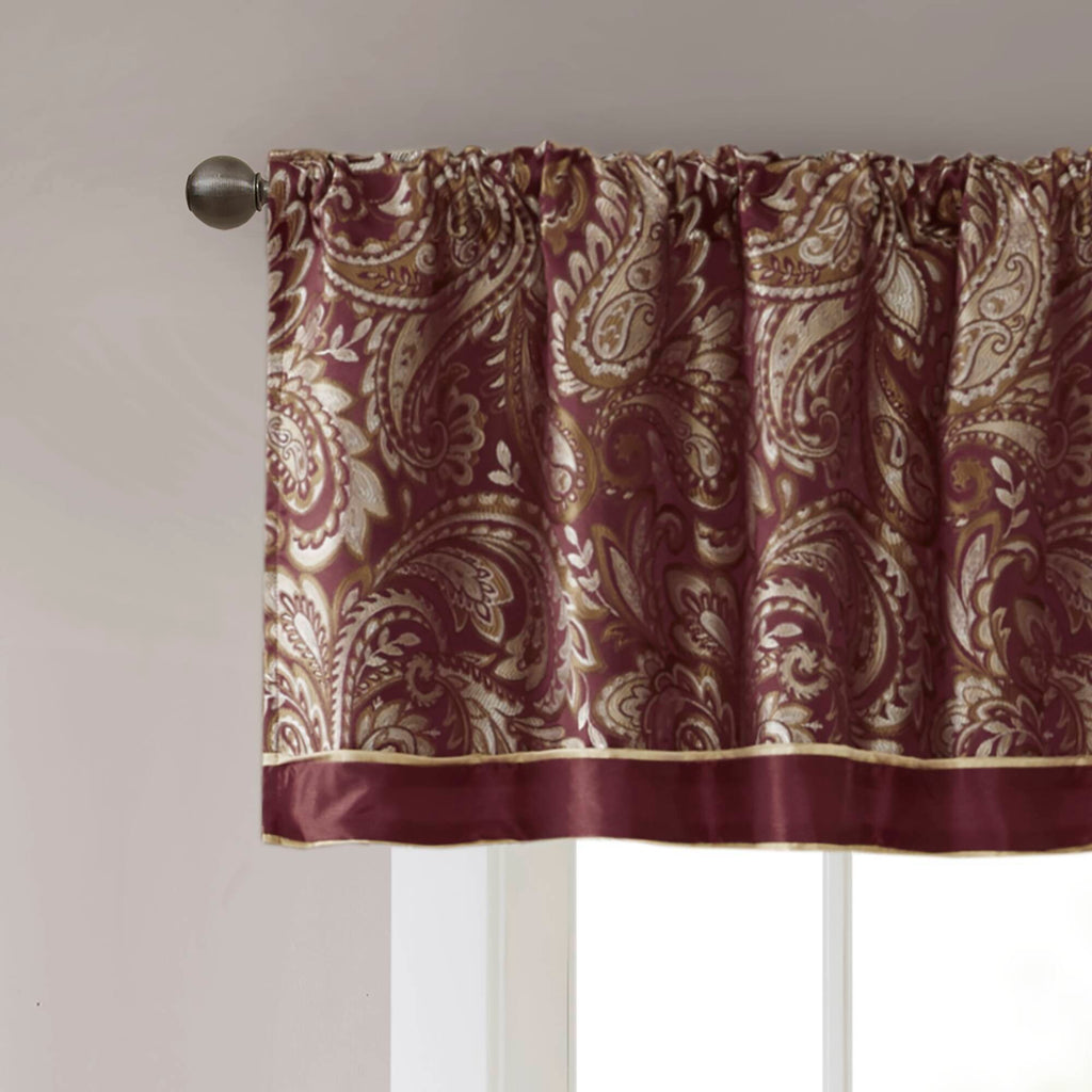 Aubrey - Window Valance - Burgundy