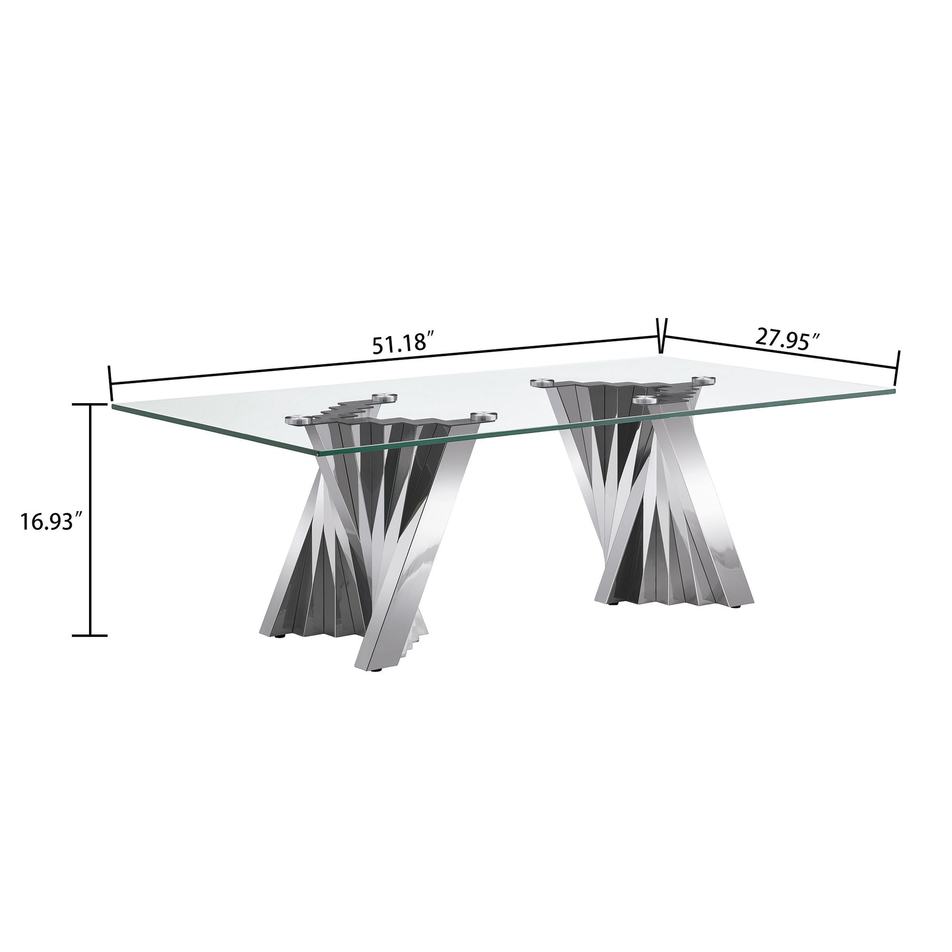 Table With Twisted Fan Shaped Legs