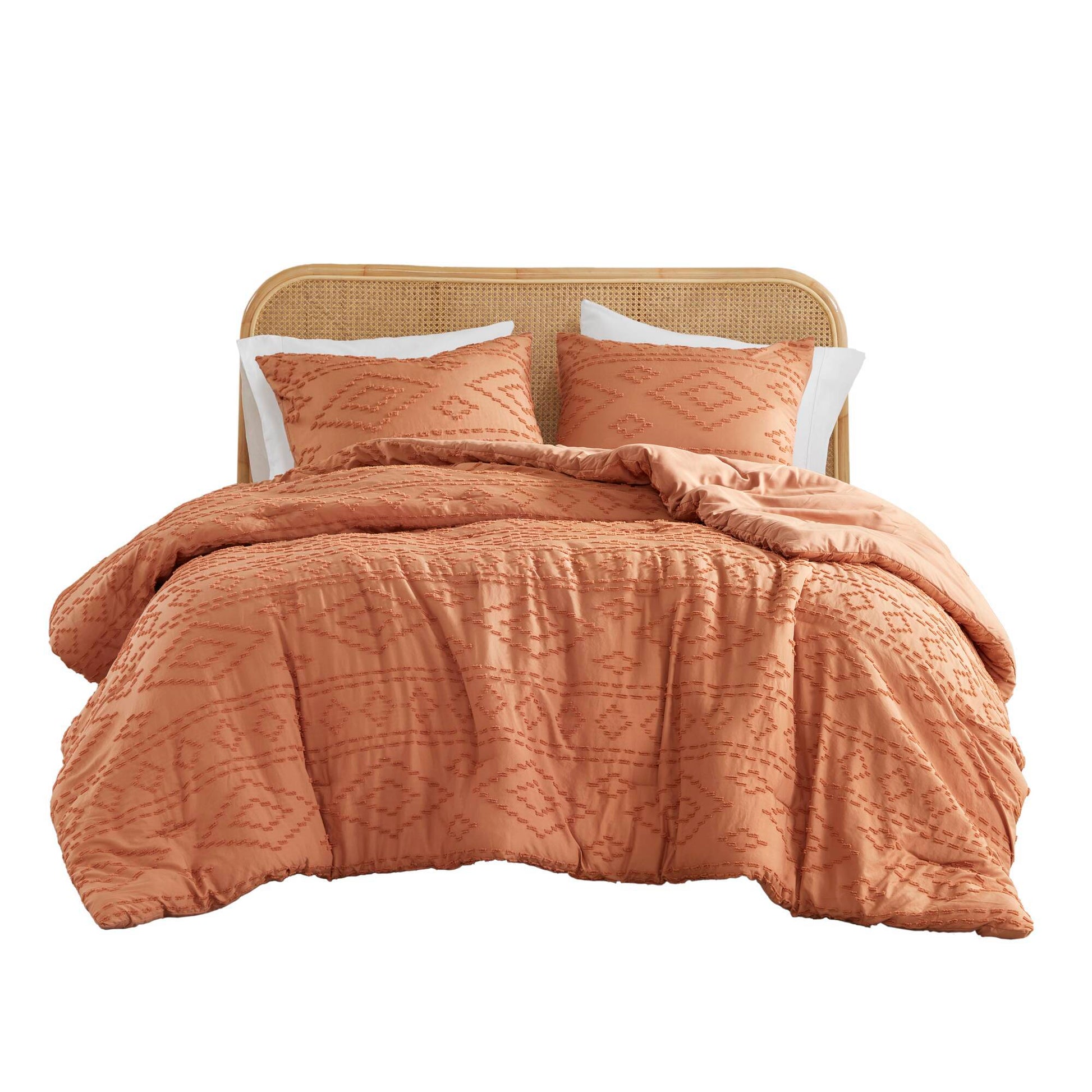 Gigi - Twin/Twin Long Comforter Mini Set - Terracotta