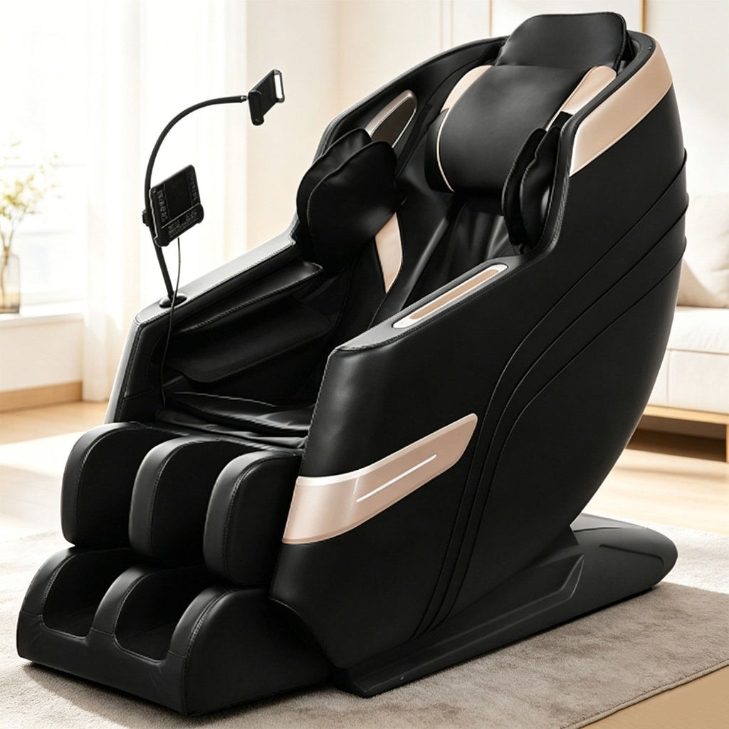 Massage Chair Recliner & Zero Gravity With Full Body Air Pressure - Black
