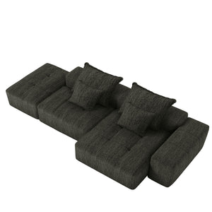Modern Oversized Diy Combination, Modular Sectional Sofa With Pillows