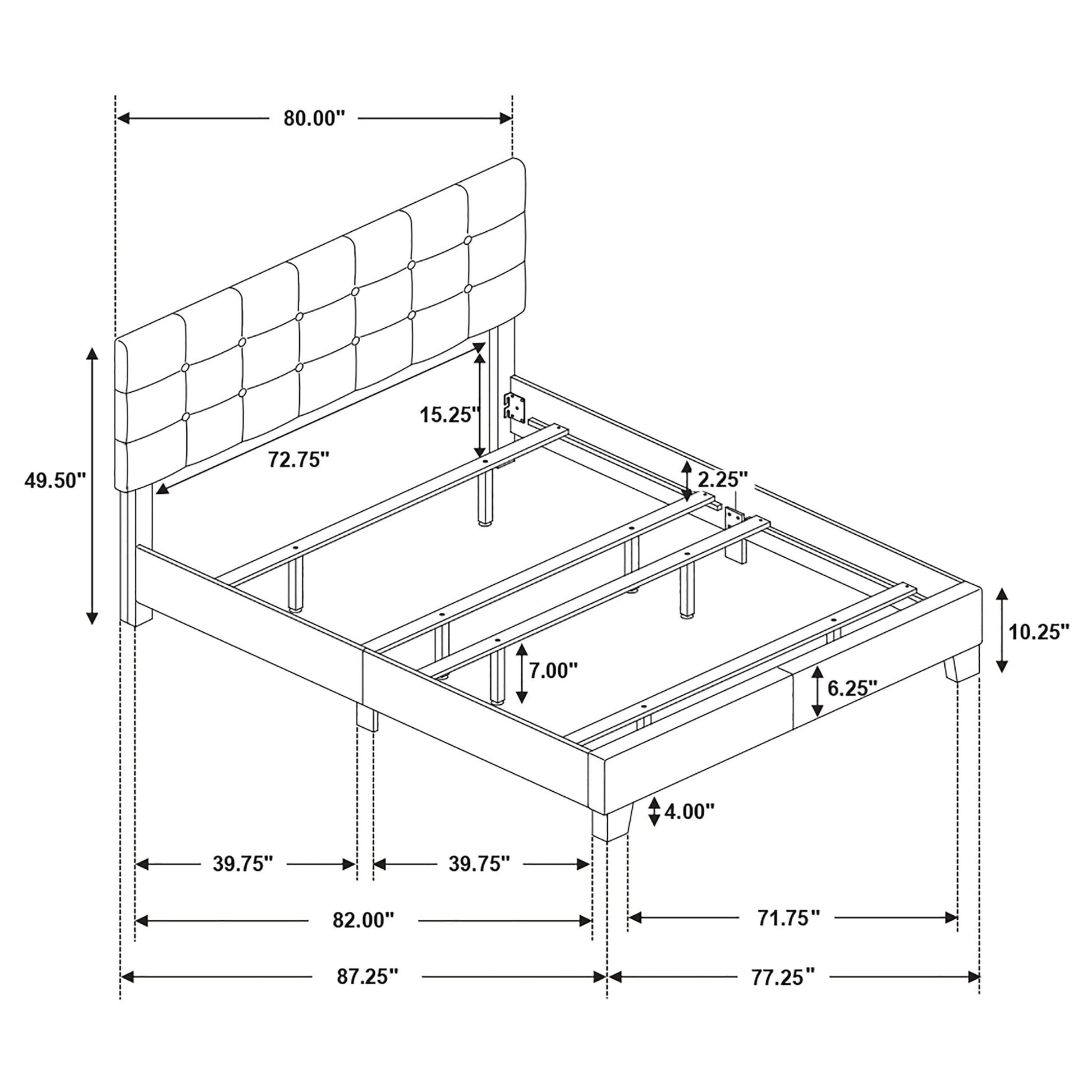 Dordrecht - Eastern King Panel Bed - Charcoal
