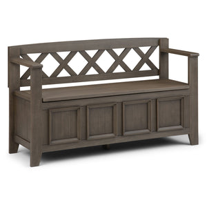 Amherst - Entryway Storage Bench - Dark Brown