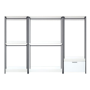 Fiona - Freestanding Walk In Closet System With Metal Frame Melamine - White