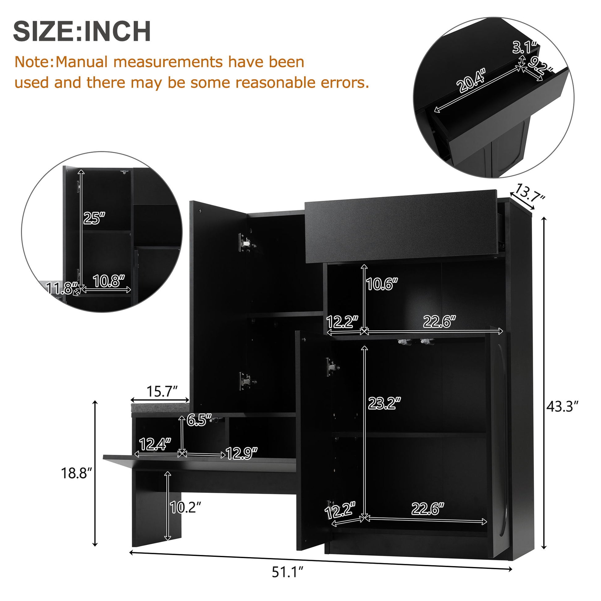 Elegant 2 In 1 Shoe Cabinets With Soft Cushion Versatile Shoe Rack Organizer With Adjustable Shelves
