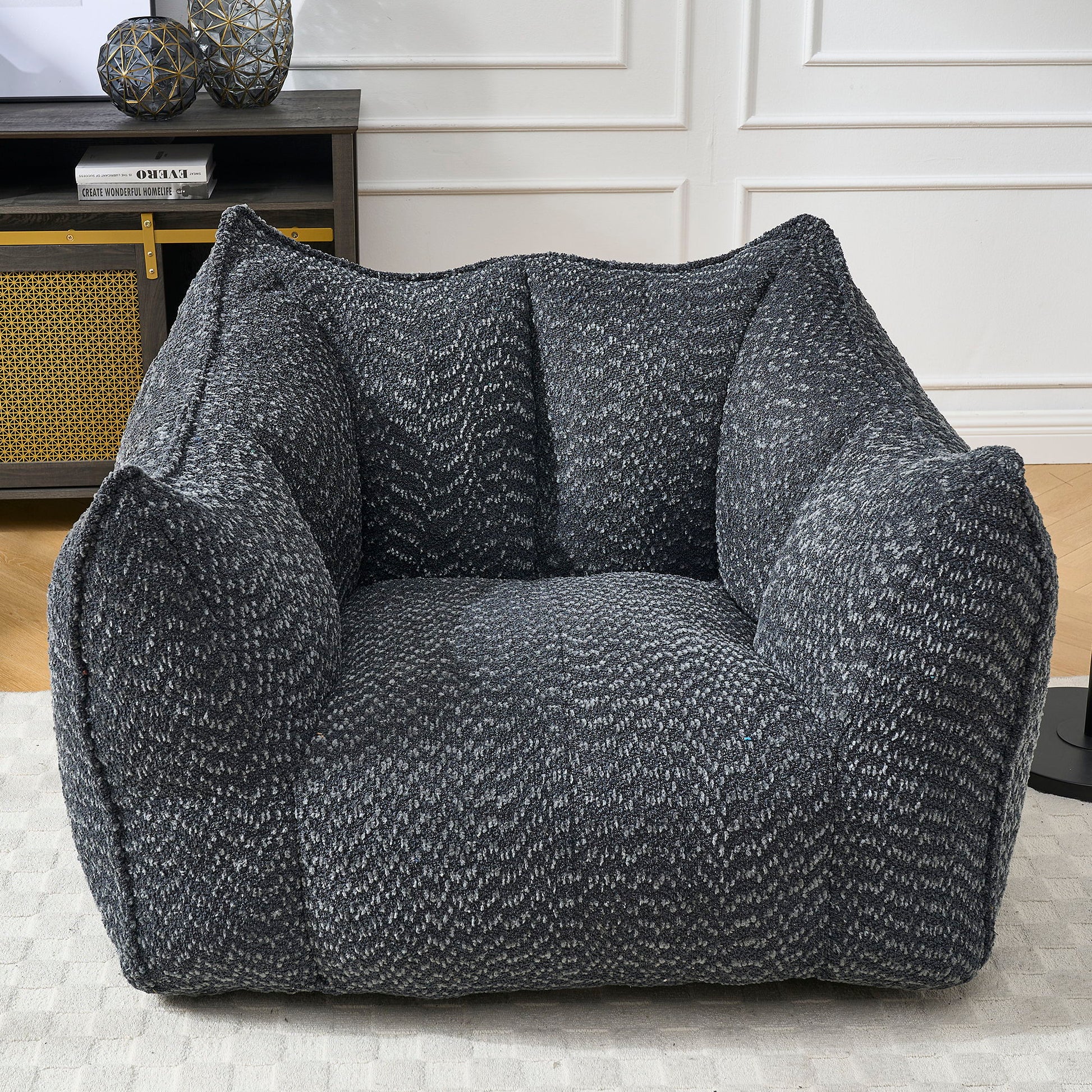 Comfortable Chenille Sofa Chairs With Highly Resilient Foam For Living Rooms And Bedrooms