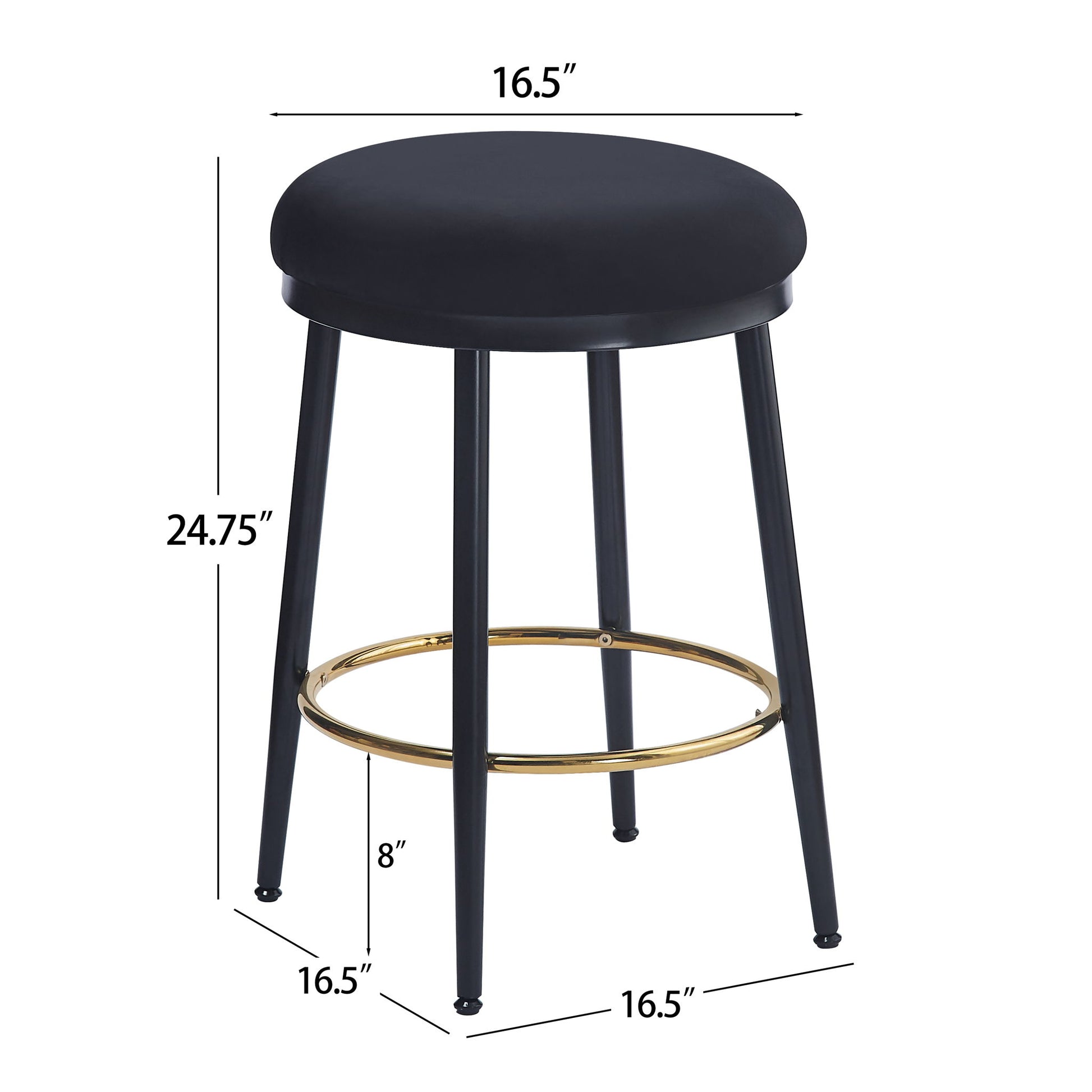 Stylish Design Counter Stools (Set of 2)