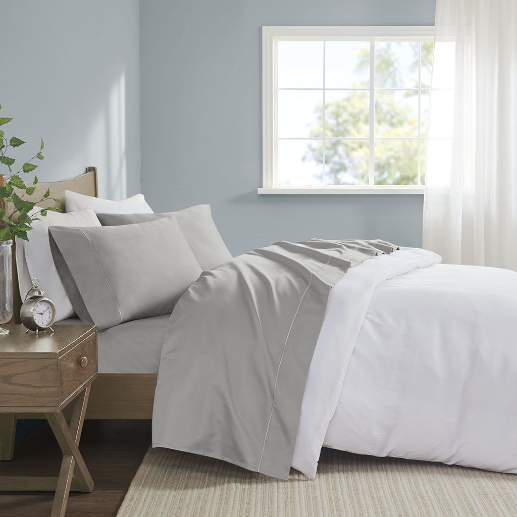 600 Thread Count - California King Sheet Set - Light Gray