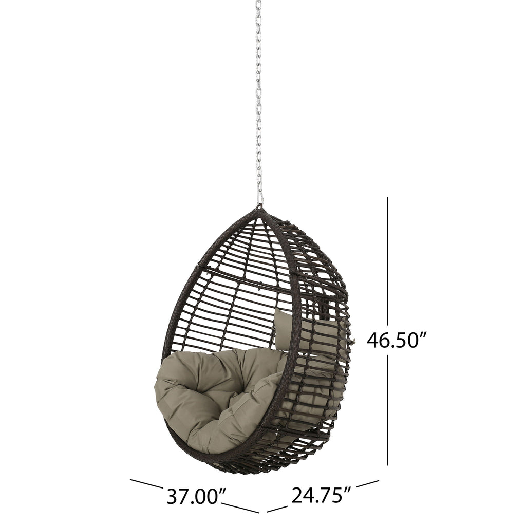 Morris Teardrop - Hanging Chair With Chain And Water Resistant Cushions