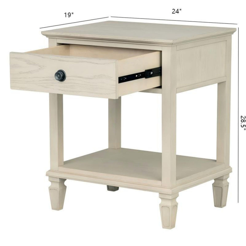 Victoria - Bedside Table With Drawer And Shelf