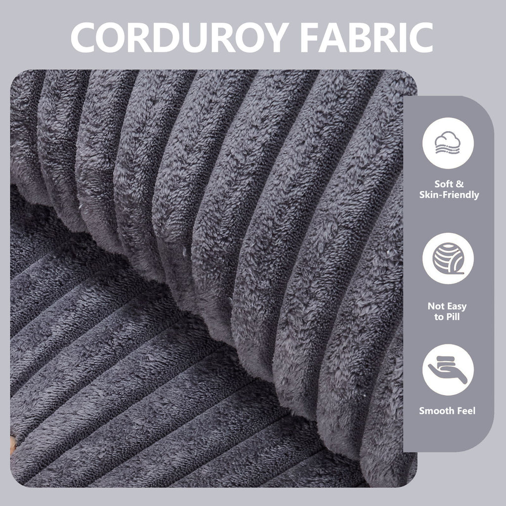 L - Shape Modern Minimalist Modular Sectional Sofa, Upholstered Cloud Couch With Deep Seats