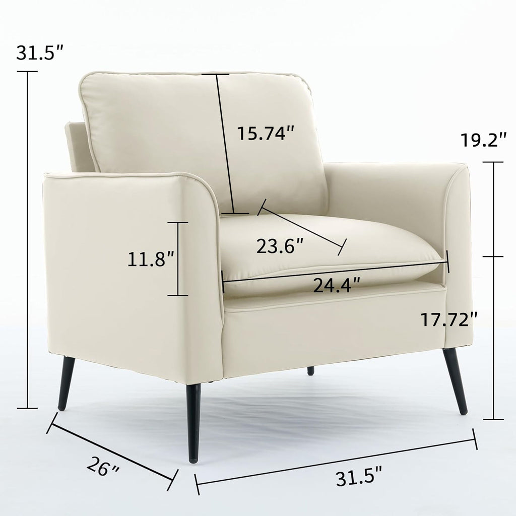 Nordic Retro Light Luxury Upholstered Sofa Chair
