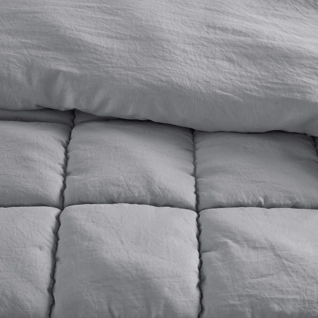 Dream Puff - Down Alternative Twin Comforter Set - Gray